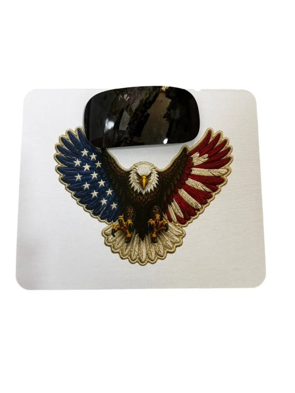 American Bald Eagle Mouse Pad, USA Flag Wings Design